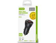 Autolaadija D-FRUIT USB-A/C, 60W, DF103