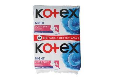 Hüg.sidemed KOTEX UltraSoft Night 12tk