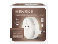 USB-laadija HENSKE öövalgusega