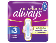 Hügieenisidemed ALWAYS Platinum S3 6tk