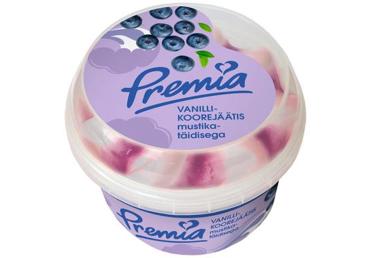Jäätis vanilje-mustikatäidis PREMIA,250g