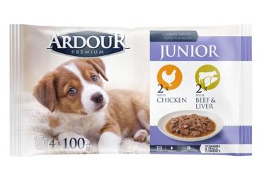 Koerasööt kana/veise Junior ARDOUR4x100g