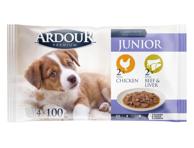 Koerasööt kana/veise Junior ARDOUR4x100g