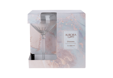 Klaasid AURORA Rose 300ml 4tk - 1