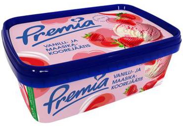 Jäätis vanilje-maasika PREMIA 500g