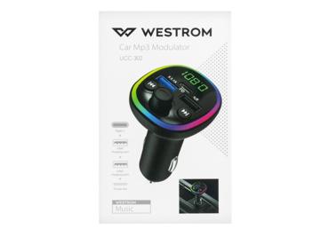 Auto FM-modulaator WESTROM USB + Type C - 1