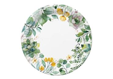 Ühekordne taldrik ILAJA Floral 18cm 8tk