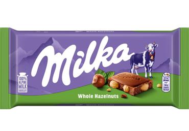 Piimašokolaad täispähklitega MILKA 95g