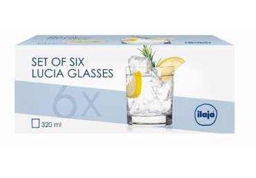 Klaasist klaas ILAJA Lucia 320ml 6tk - 1