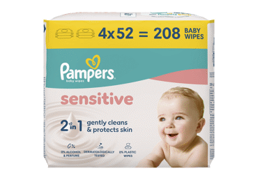 Niisk.salvrätikud PAMPERS Sens.PF 4x52tk