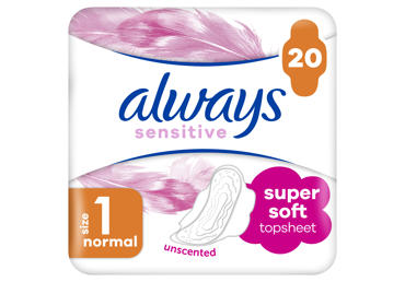 Hügieenisidemed ALWAYS Sensitive S1 20tk