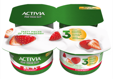 Jogurt ACTIVIA maasikatega, 4x120g