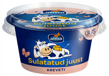 Sulatatud juust ALMA kreveti 200g