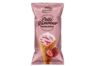 Jäätis maasikatoormoos.ERITI RAMMUS 110g