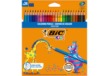 Värvipliiatsid BIC Kids 24 värvi