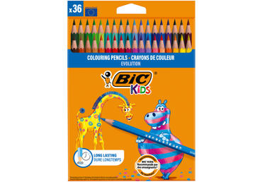 Värvipliiatsid BIC Kids 36 värvi