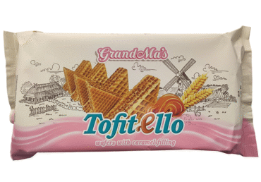 Vahvlid karamel.Tofitello GRANDMA'S 220g