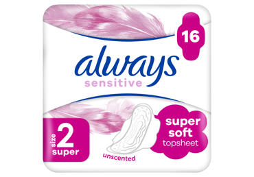 Hügieenisidemed ALWAYS Sensitive S2 16tk