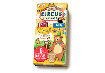 Küpsis banaanimaists.Animals Circus6x20g