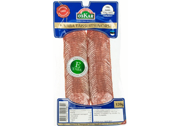 E-vaba täissuitsuvorst OSKAR, 120g viil