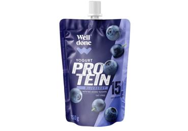Prot. jogurt WELL DONE mustika 150g