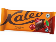 Tume šokolaad kirsitükkidega KALEV 100g