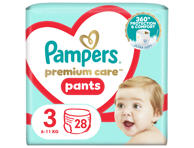 Püksmähk.PAMPERS PremCare s3,28tk 6-11kg
