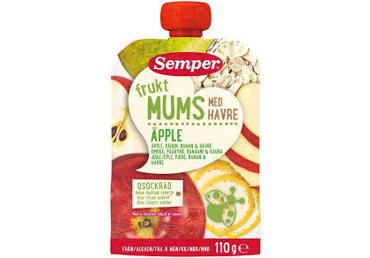 Puuviljapüree kaera-õuna SEMPER 110g,6k