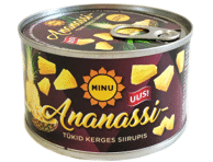 Ananassitükid kerges siirupis MINU 227g