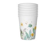 Ühekordne tass ILAJA Floral 250ml 8tk
