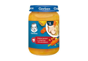 Püree vasika.nuudlitega GERBER 190g 9k