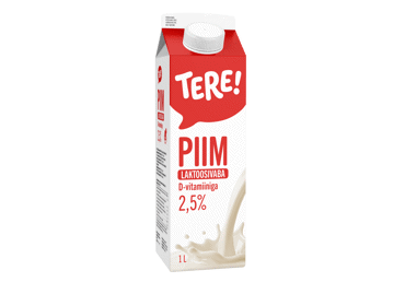 Piim TERE D-vitamiin.lakt.vaba 2,5%., 1L