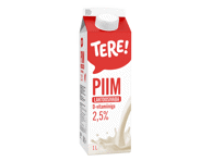 Piim TERE D-vitamiin.lakt.vaba 2,5%., 1L