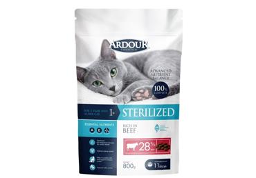 Kuiv kassit.Sterilized veisel.ARDOUR800g