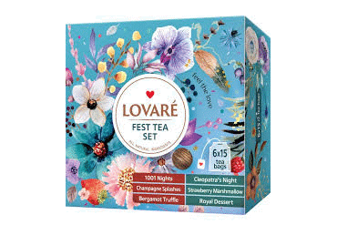 Teekomplekt LOVARE Fest Tea 90x2g
