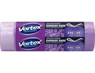 Lõhn.prügikotid VORTEX nöörid.35L 15tk