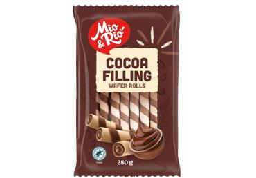 Vahvlirullid kakaotäidisega MIO&RIO 280g