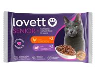 Kassisööt kana/kalk.Senior LOVETT 4x100g