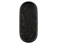 Ovaal.taldrik AURORA Luxury Black 27x12cm
