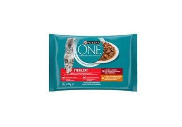 Kiisueine ONE Sterilcat veis.porg.ja kana.uba 4x85g