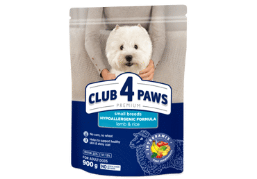 Koera kuivtoit CLUB 4 PAWS lamb-riis900g