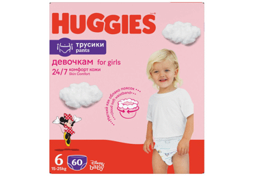 Püksmähkmed HUGGIES Girl S6 15-25kg 60tk - 2