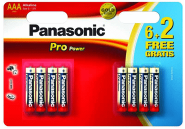 Patarei Panasonic LR03PPG 8B,8tk - 2