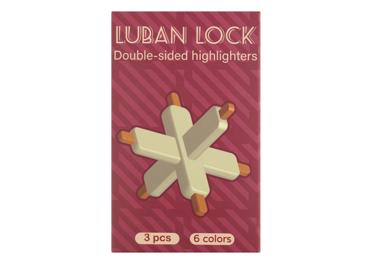 Tekstimarkerid Luban Lock 3tk,6 värvi - 1