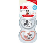 Silikoonlutt NUK Space Mickey 6-18k,2tk