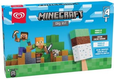 Jäätis Minecraft multipakk 4tk,184g
