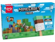Jäätis Minecraft multipakk 4tk,184g