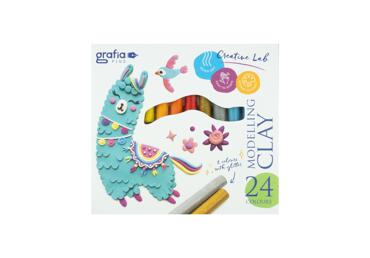 Plastiliin GRAFIA PLUS 24 värvi