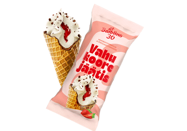 Jäätis maasika-piimašok.BALBIINO 94g