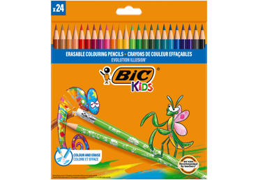Kustut. värvipliiat. Evolution BIC 24tk